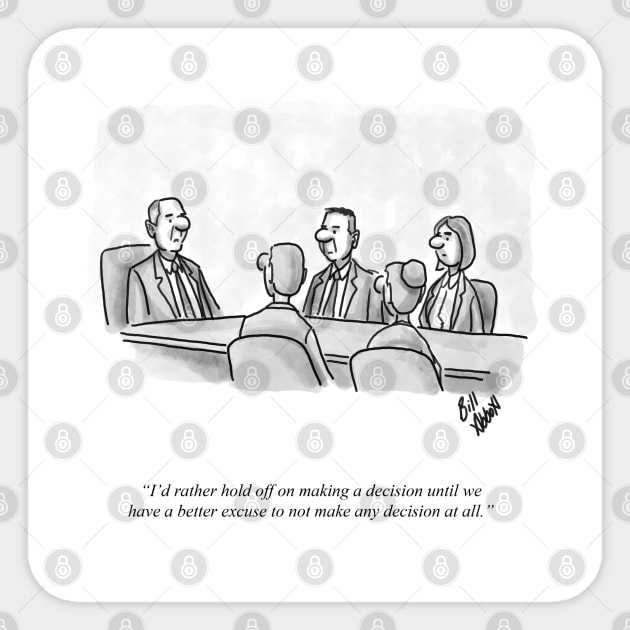 Classic Management Leadership  Cartoon Sticker by abbottcartoons